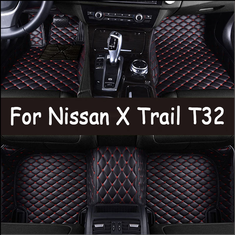 Custom Auto Luxury Leather Car Floor Mat For Nissan X Trail T32 2014 2015 2016 Car Mat Full Set Women Waterproof Accessories-image-1069874616