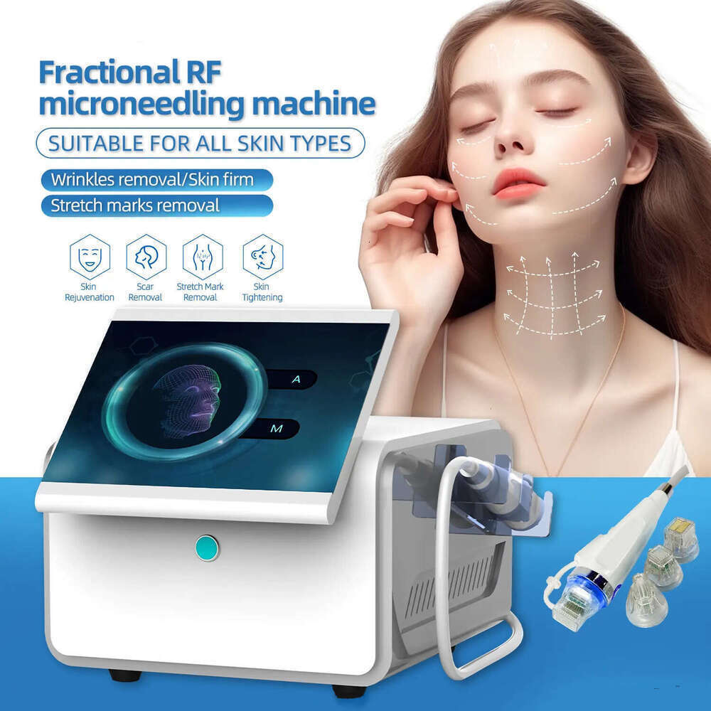 Large Screen Portable RF Microneedle Skin Rejuvenation Wrinkle Dispelling Anti-Aging Repair Microcrystal Dot Matrix RF Beauty Equipment Anti-Wrinkle