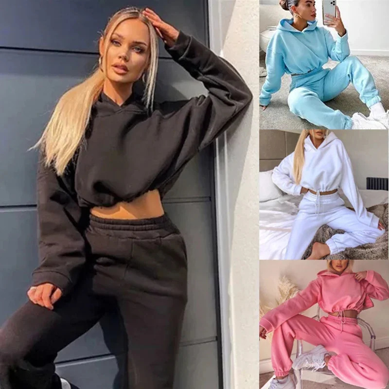 Soft Women Two Piece Set Womens Sweats Set Comfortable Fashion High-quality Sport Drawstring Versatile Daily Casual 250801