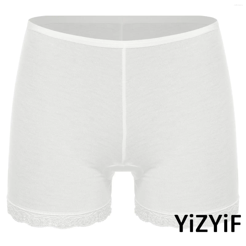 Women's Panties Womens Seamless Safety Shorts Elastic Waist Floral Lace Trim Boxer Dress Pettipants For Daily Casual Vacation