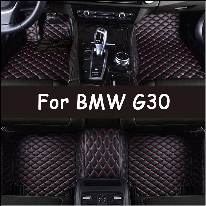 Custom Auto Luxury Leather Car Floor Mat For BMW G30 2020 2021 2022 Car Mat Full Set Women Waterproof Accessories-image-1069807034