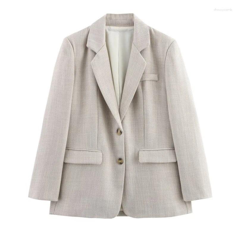Women's Jackets Elegant Casual Women Turn Down Collar Single Breasted Long Sleeve Pocket Coats 2025 Streetwear Simple Trendy Outerwear