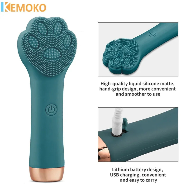 USB Rechargeable Blackhead r Pore Clean Face Wash Skin Electric Facial Silicone Cleansing Brush Vibration Sonic Massager 250730
