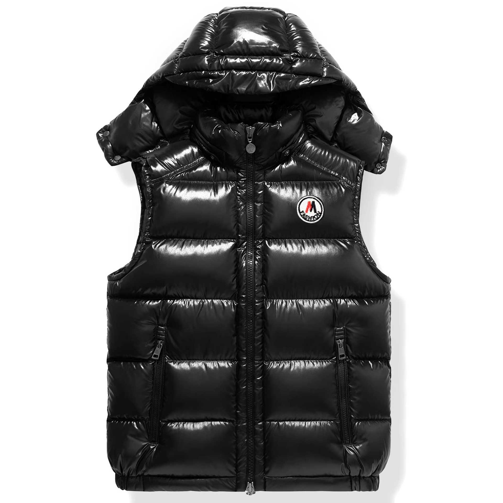 High-Quality Down Vest for Men and Women 2023 Winter New Thickened Warm Stand Collar Glossy Wash-Free Detachable S2585
