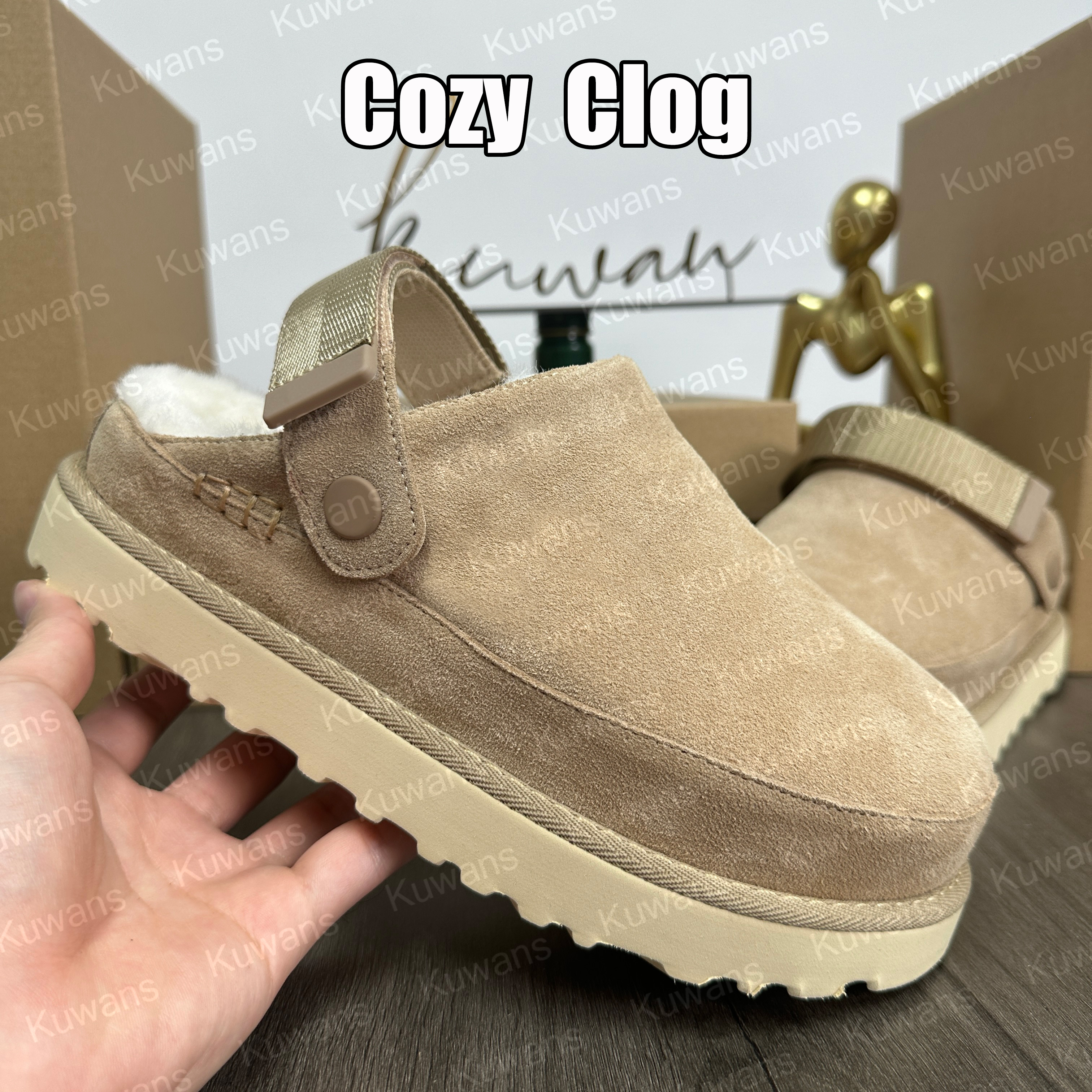 Designer Goldenstar Cozy Clog Slippers Clogs Fur Hi Slides Sandal Golden star Beach Women Men Tazz Tasman Fall Driftwood Chestnut Winter