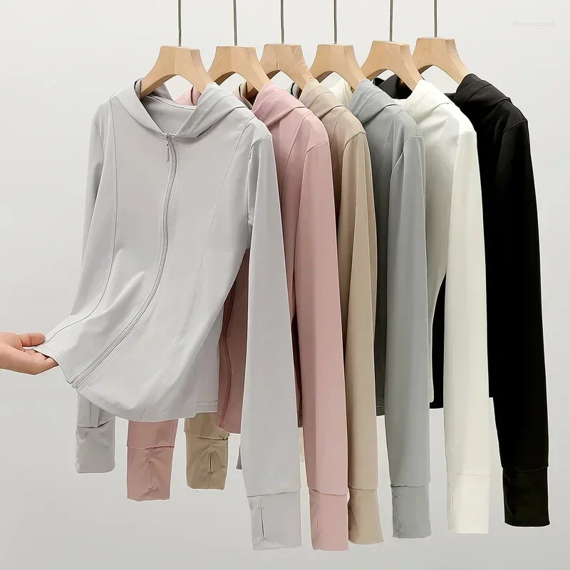 Women's Jackets Ice Silk Sunscreen Clothing Women Summer Slim Sportswear Jacket Top UV Protective And Breathable Jacke For Female 2025