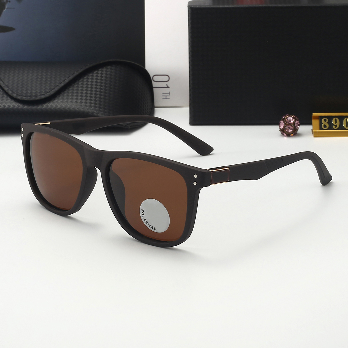 With Box Designer Sunglasses Luxury Eyeglasses Fashion Brand Glasses Black Navy Brown Grey Unisex Vintage Full Frame Summer Casual Goggle Shading Po