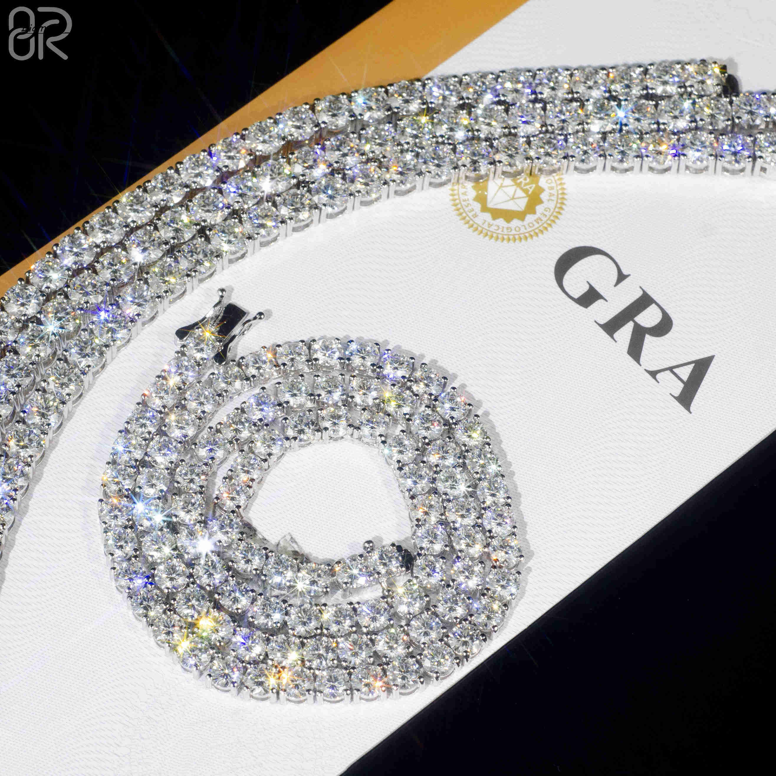 5MM Tennis Bracelet VVS Moissanite Diamond Factory OEM ODM Pass Diamond Tester Iced Out Tennis Chain 925 Silver Hip Hop Jewelry