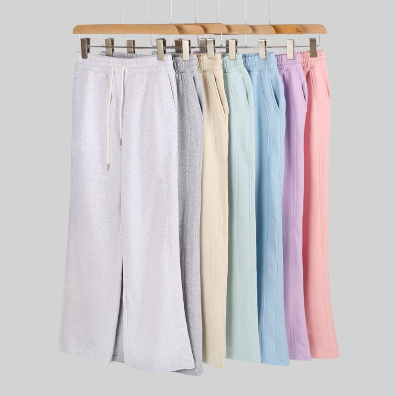Women Yoga Sweatpants Loose Fleece Straight Pants Women's High Waist Wide Leg Jogging Pants Drawstring Pants Yoga Suit