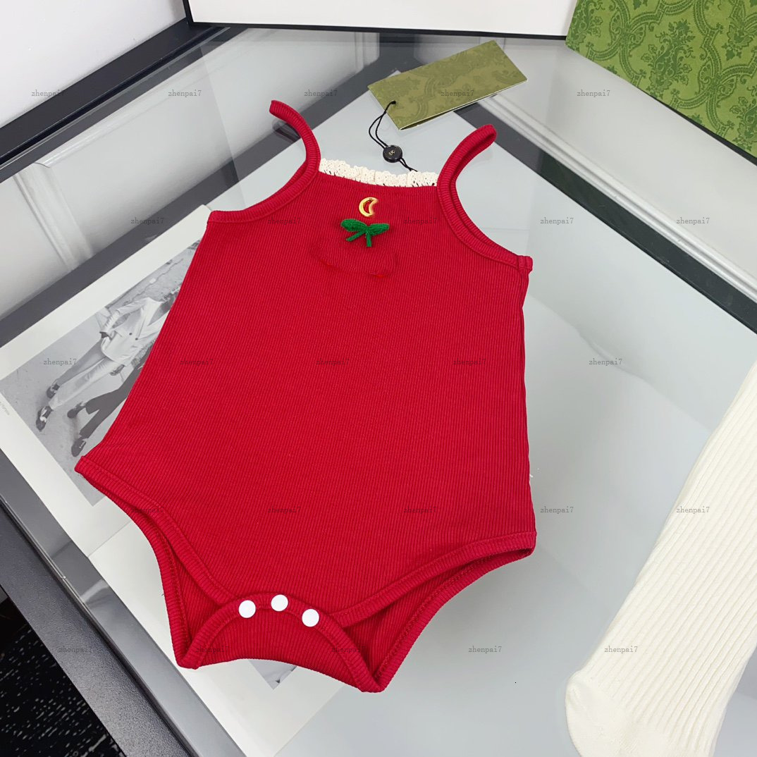 Top newborn bodysuit Knitted bandeau design toddler romper designer Baby clothing Short sleeve infant jumpsuits A135X04N082-image-1069944039