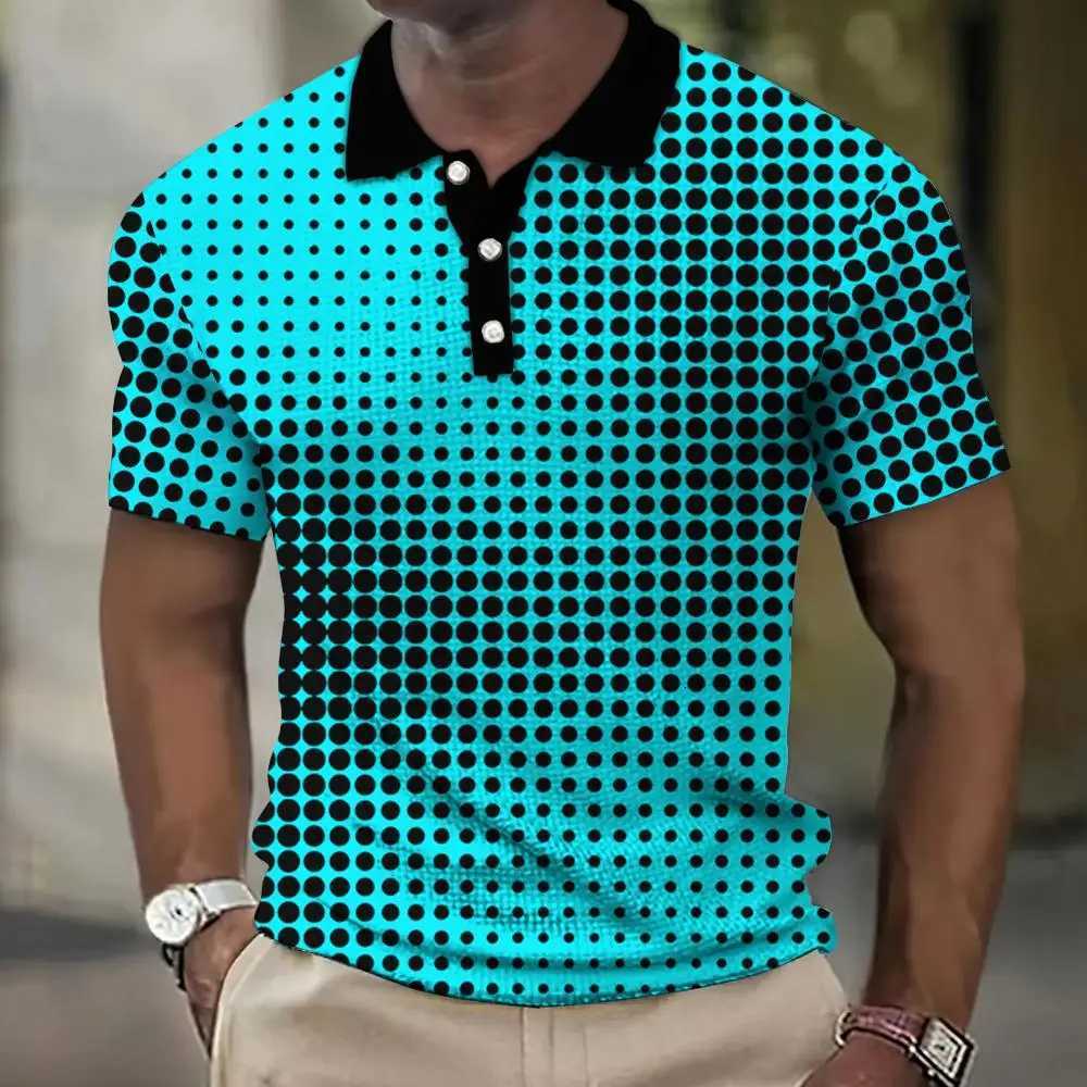 2023 Hot Sell Polo T-Shirt For Men 3D Spot Printed Mens Clothing Street Casual Short Sleeve Fashion Tops Loose Oversized Shirt W250805