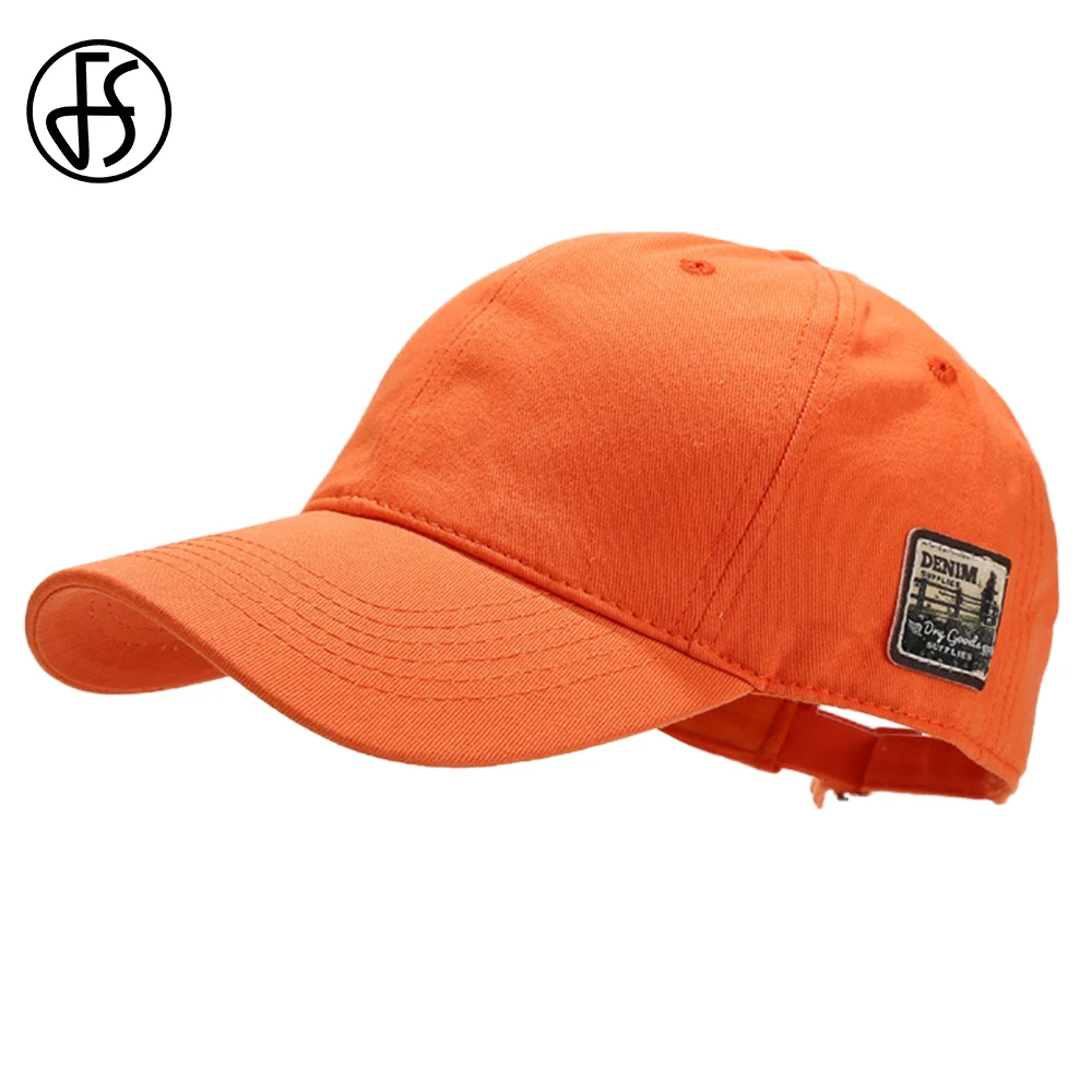 FS 2025 Orange Green Summer Baseball Cap For Men Young Style American Street Hip Hop Caps Snapback Women Hat Gorros Para Hombres