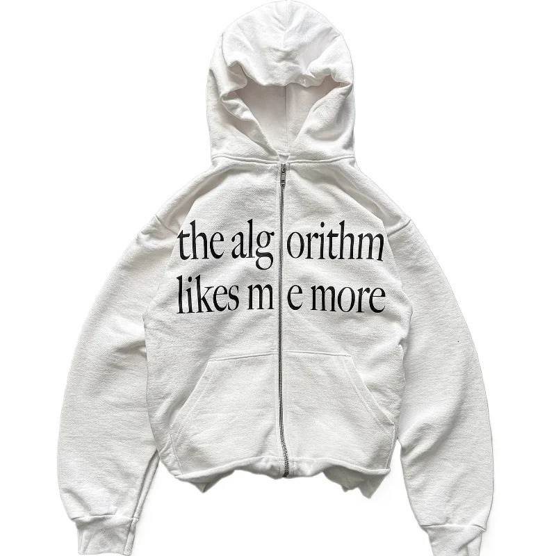 Fashionable casual loose personalized printed hooded sweatshirt fabric soft Y2K Gothic men and womens same jacket 250801