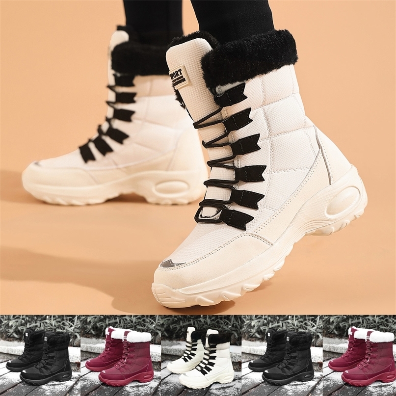 Womens Boots Winter High Quality Keep Warm Mid-Calf Waterproof Snow Boots Women Comfortable Ladies Thigh High Hiking Boots 250805
