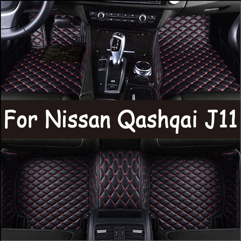 Custom Automotive Car Floor Mats For Nissan Qashqai J11 2014 2015 2016 2017 Auto Luxury Leather Men Women Car Mats Full Coverage-image-1069809493