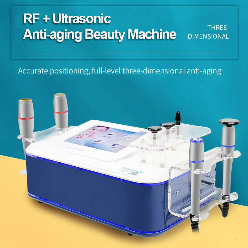 Portable All Layered Anti-Aging 4 In 1 Ultrasonic Cannon Skin Rejuvenation Fine Lines Wrinkle Removal RF Elasticity Restoration Facial Beauty Machin