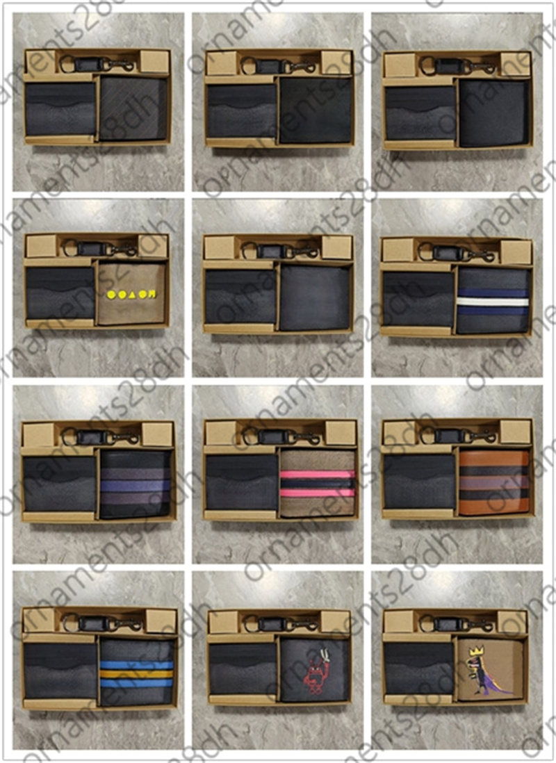 10A Gift boxed wallet luxury men womens wallet designer purse 3pcs sets cardholder short purses designer woman handbag mens wallets card holder pass