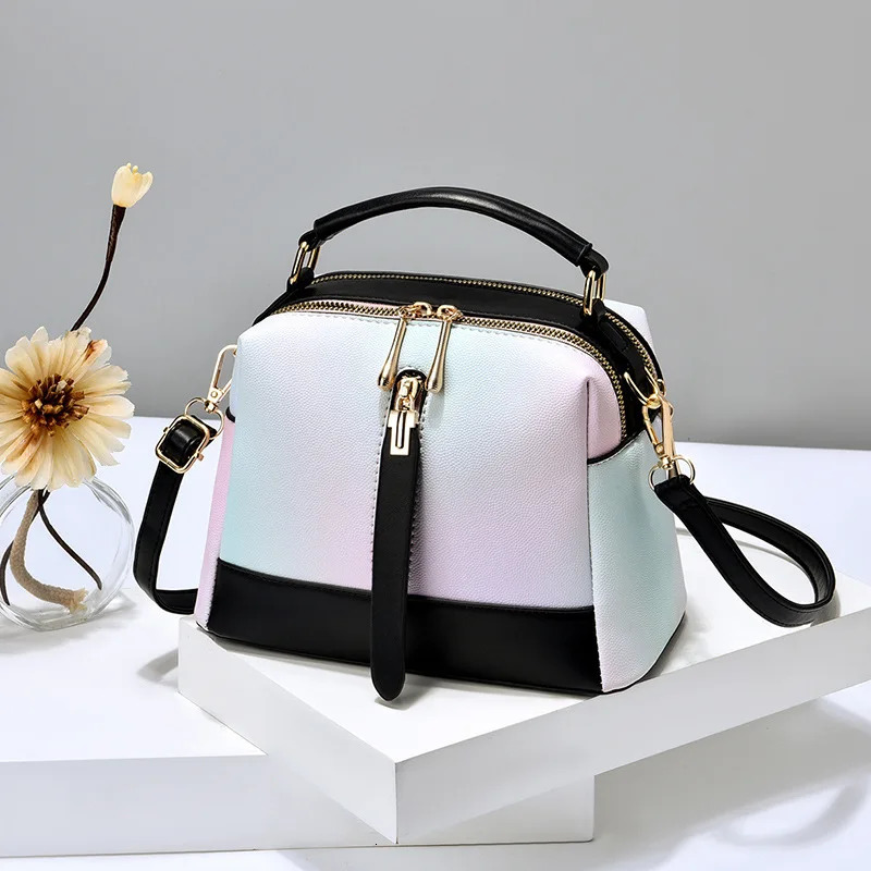 Korean Version Minimalist Womens Handbag Versatile Summer Boston Pillow Bag Fashionable Womens One Shoulder Crossbody Bag 250801