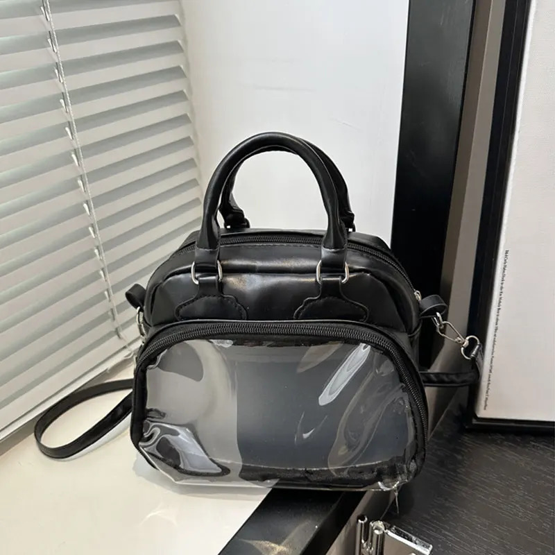 Simple Transparent Top-handle Bags For Commuter/Travel Fashion Handbags Large Capacity Womens Crossbody Shoulder Bag 250801