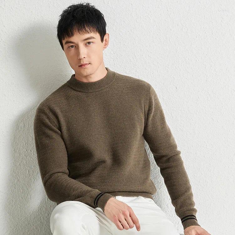 Men's Sweaters Men Wool Man Pure Knitted Pullovers 2025 Autumn Winter O-neck Long Sleeve Sweater