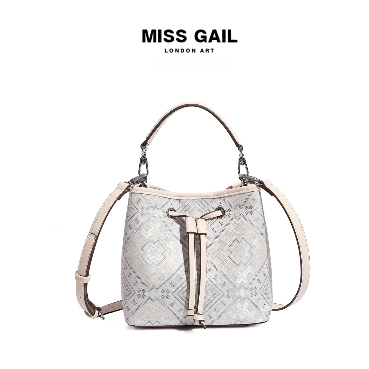 Free Shipping Designer Luxury High-end Ethnic Style Brocade Embroidery Handheld Bucket Bag For Women 2025 New Vintage Single Shoulder Bag Casual Bag