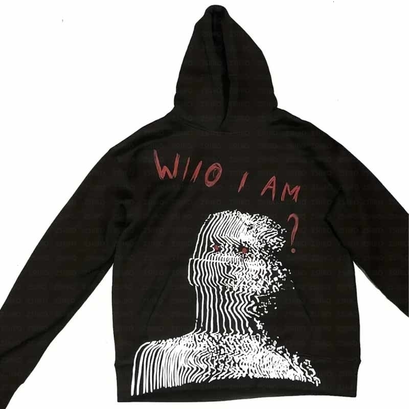 Streetwear Clothing Y2k Men Women Sweatshirt Cartoon Pattern Printing Oversized Hoodie Harajuku Gothic Black Pullover Hoodie 250709