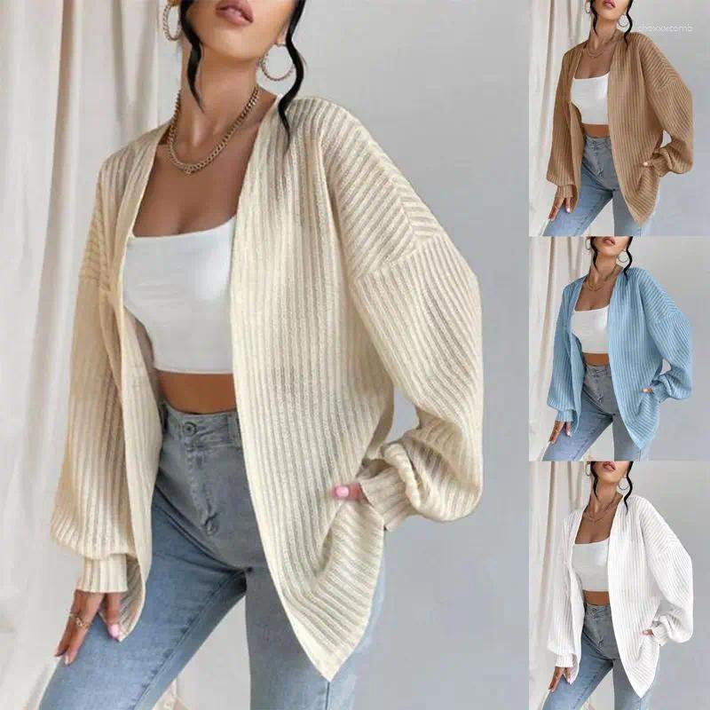 Women's Jackets Spring And Autumn Wide Shoulder Long-sleeved Casual Cardigan Jacket Loose Thin