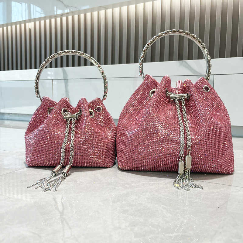 Crossbody bag designer bags Women's bag 2025 autumn and winter new hot diamond ring bucket bag chain bar single shoulder diagonal span bag smal