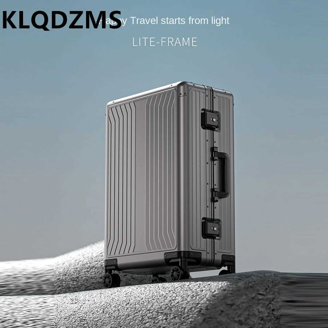 KLQDZMS Mens Luggage All Aluminum Magnesium Alloy 20 Inches Business Boarding Box 2428 Large-capacity Trolley Case Suitcase W250805-image-1069932736