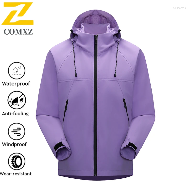 Men's Jackets Autumn Camping Jacket Casual Fashion Bike Splicing Waterproof Windproof Windbreaker Men Mountain Hunting Work Hooded Coats