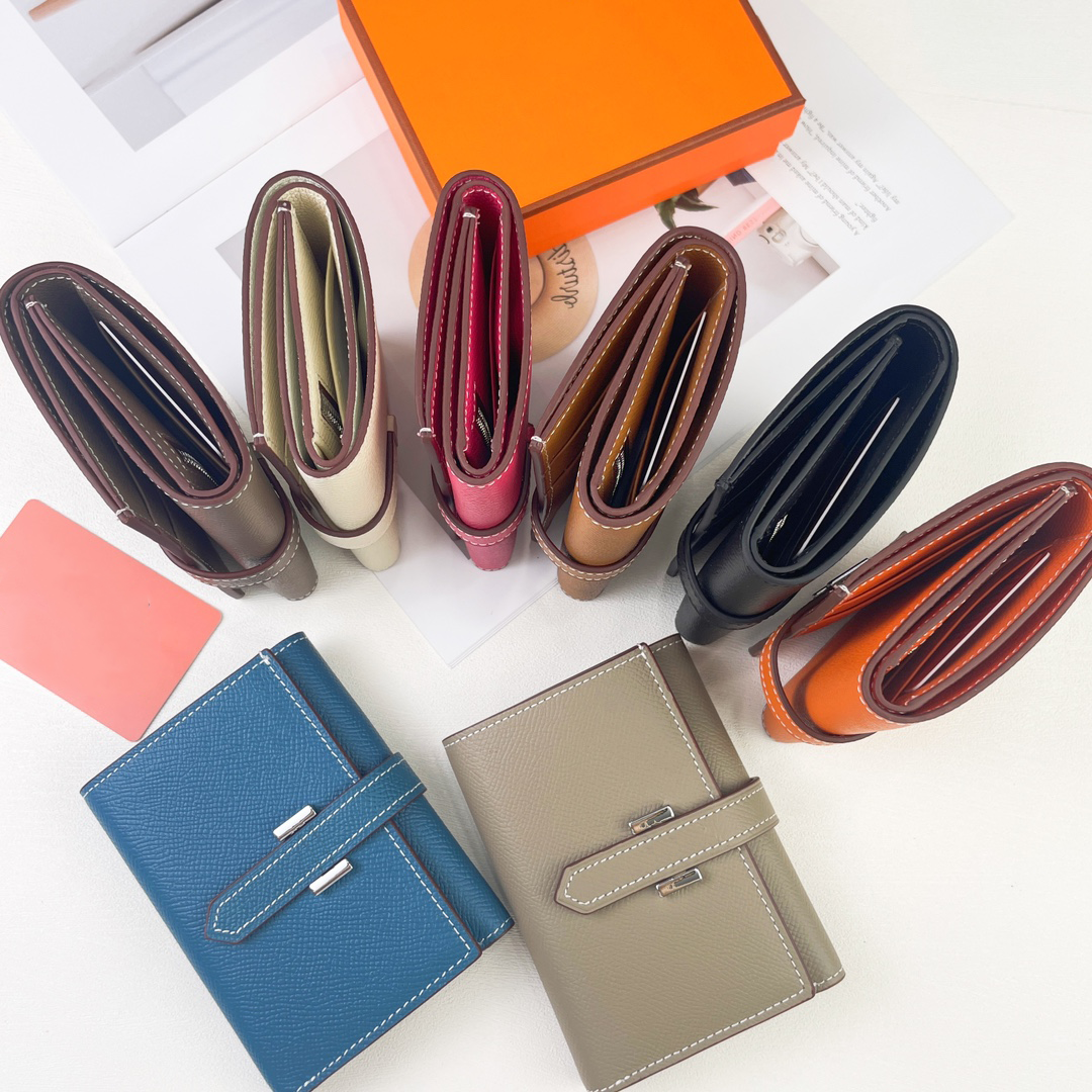 Top quality Designer Wallet luxury Purse Short Bearn Wallets Women Mens Credit Card Holder Coin Purses Mini Wallet Bag fashion passport holders key