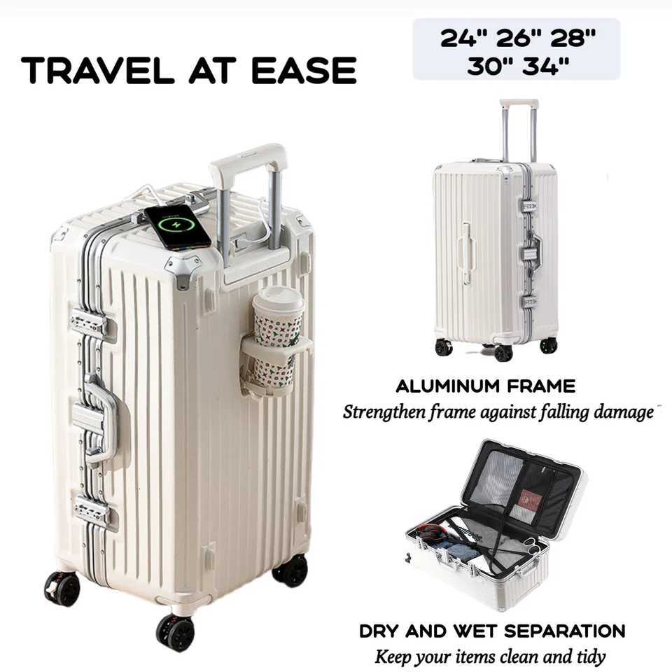 2024 New Durable Large Capacity Luggage Sets Suitcase USB Charging Men Carry-On Boarding Travel 24/26/28/30/34 W250805-image-1069932440
