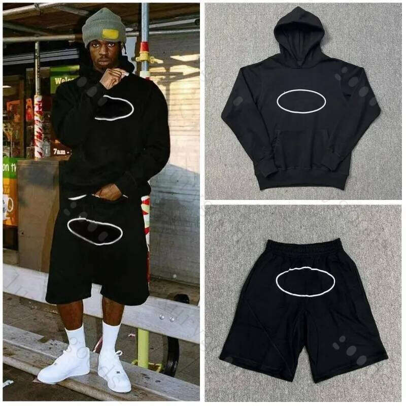 cortoei designer Men's Sets - Casual Summer Tracksuit with Short Sleeves, Lightweight Pullover Hoodie and Jogger Shorts for Daily Wear