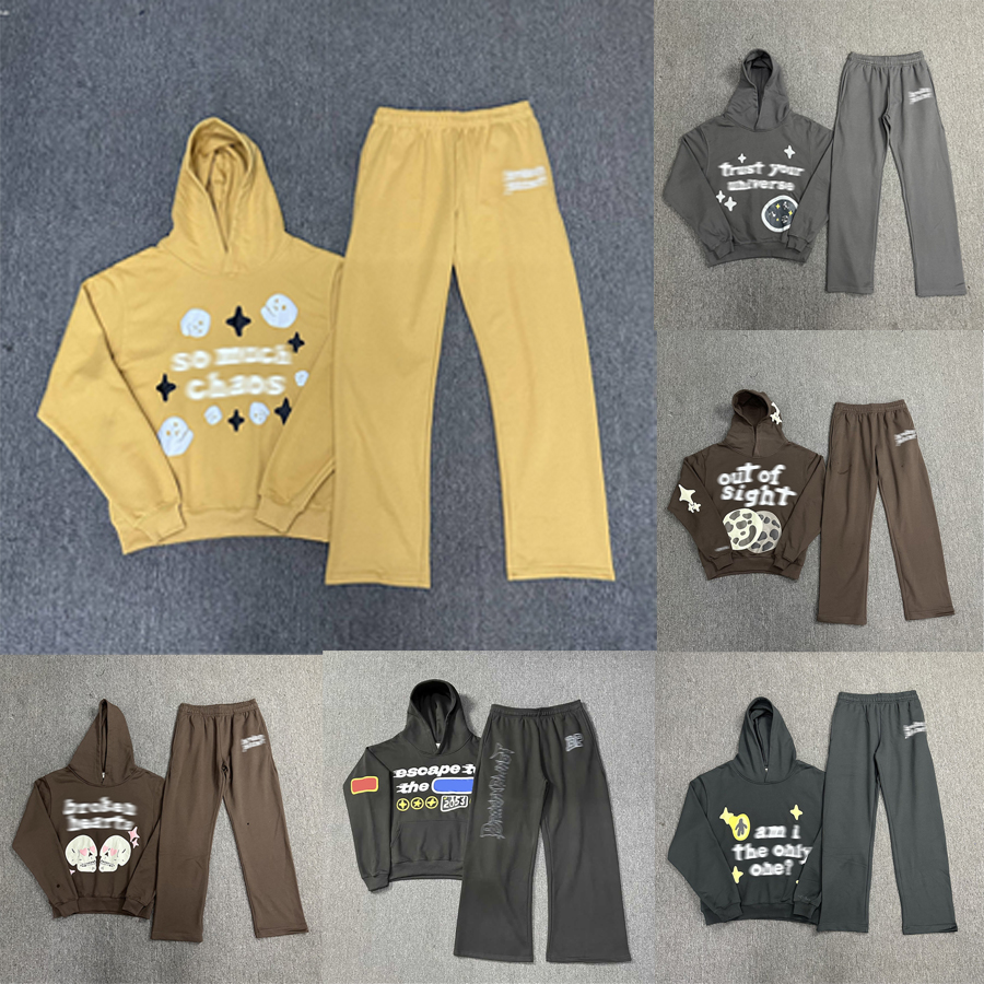 Designer Hoodie Men's Sweatshirt Set Tide Letter Foam Print High Street Loose Casual Sweatshirt Sweatpants Size S-XL