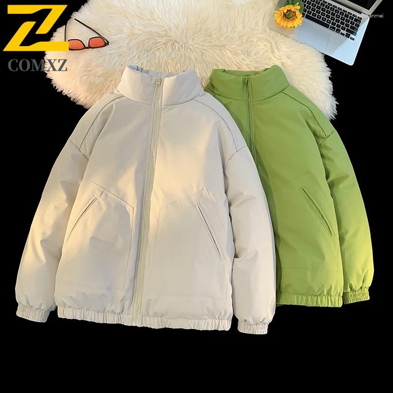 Men's Down Japanese Harajuku Parka 2025 Winter Teen Fashion Thick Warm Bread Padded Jacket Man Snow Windproof Cotton Padding Coat