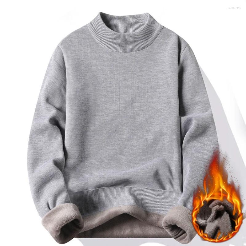 Men's Sweaters Fashion Casual Slim Fit Basic Turtleneck Knitted Sweater High Collar Pullover Male Double Autumn Winter Tops