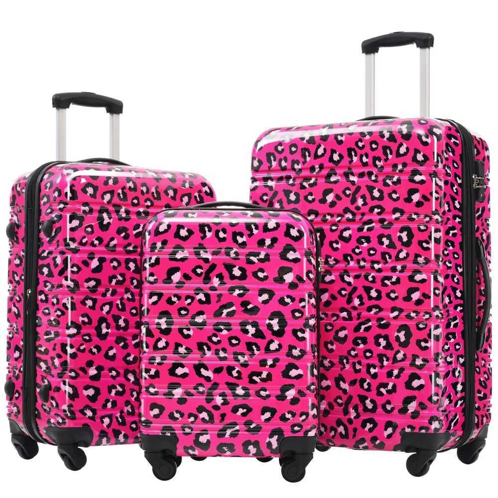 Hardshell Luggage Sets 3 pcs Spinner Suitcase with TSA Lock Lightweight-20+24+28 Luggage W250805-image-1069932531