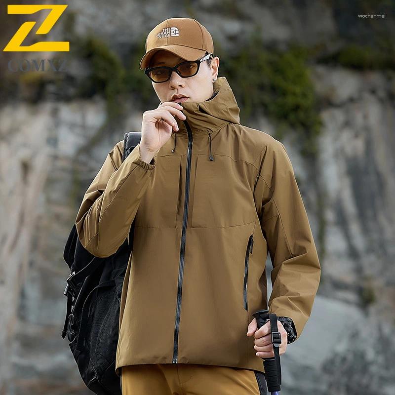 Men's Jackets Jacket 2025 Autumn Minimalist Fashion Hooded Windproof Waterproof Coat Outdoor Casual Lightweight Breathable Coats