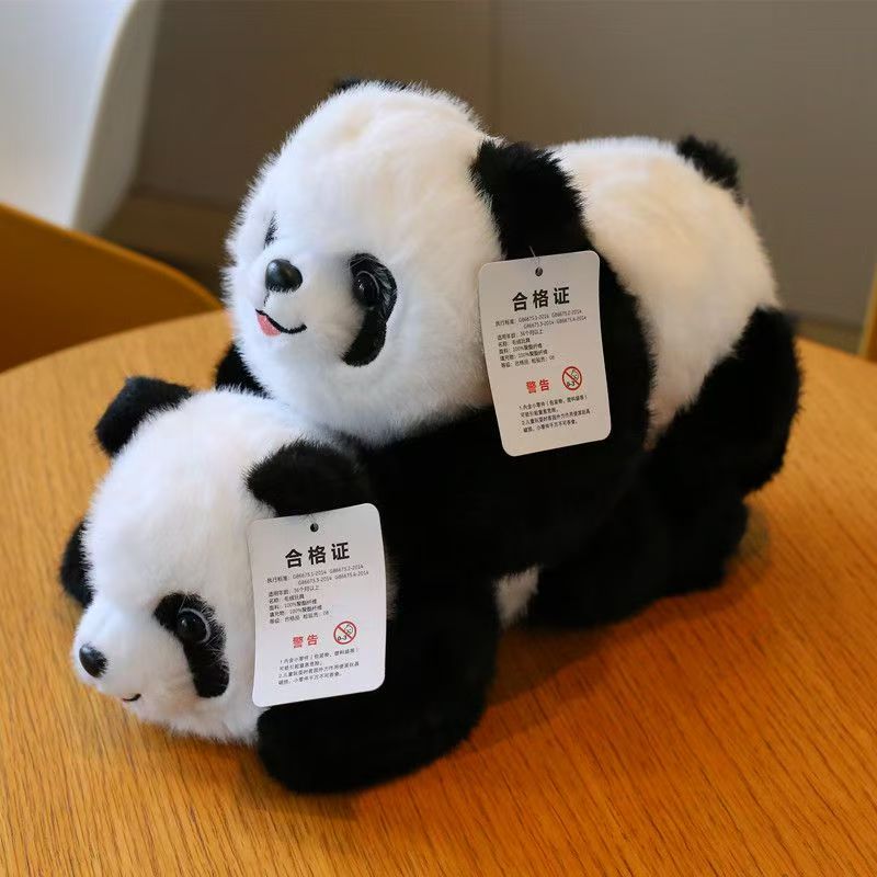 Plush Toy Realistic Giant Panda Doll Pillow Girlfriend Gift 50cm W260306-image-1096677375