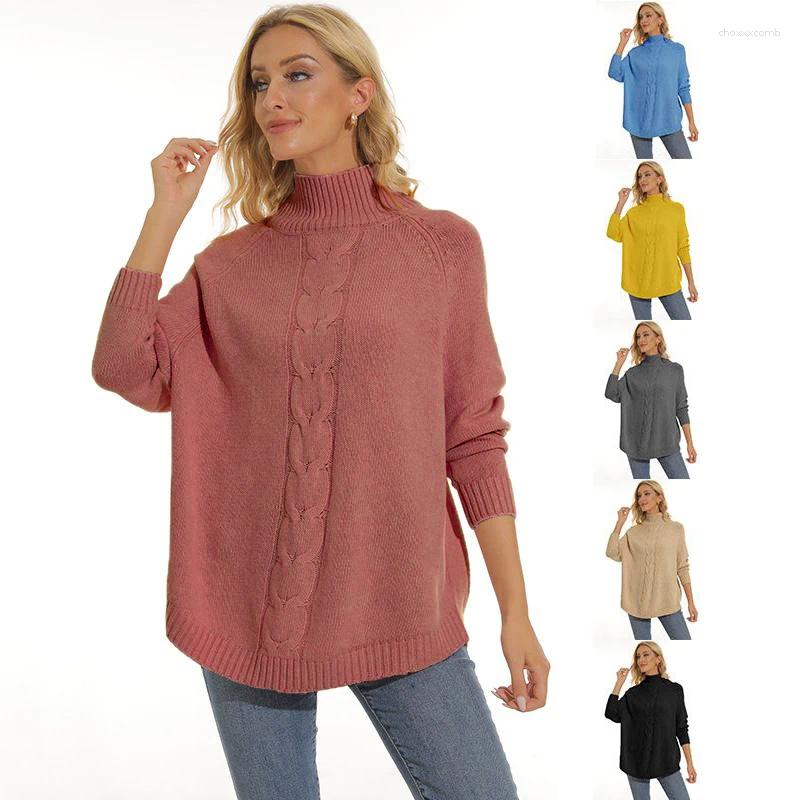 Women's Sweaters Sweater Pullovers Autumn Winter Solid Knitted Loose O-neck Batwing Sleeve Women Clothes Long Casual Thick Vintage Fashion