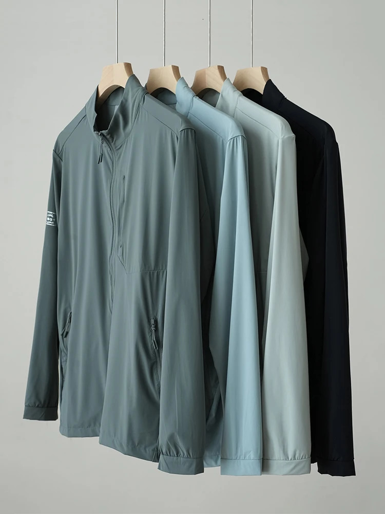 Summer UPF50 Mens Jacket UV Protection Ice Silk Skin Coats Breathable Quick Dry Stretch Nylon Sunscreen Windbreaker Jackets 250804