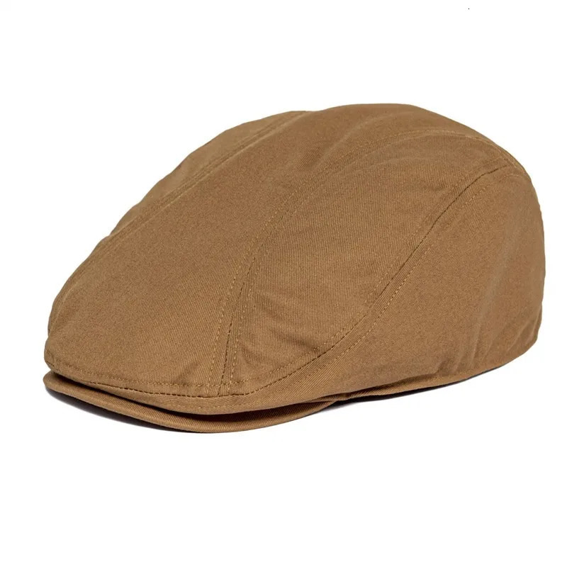 BOTVELA Mens 100% Cotton sboy Caps High Quality Classic Flat Cap Gatsby Ivy Golf Cabbies Hat for Male Trucker Driver Hats 250805