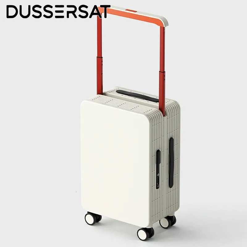 20 Inch Cabin Size Carry-On Luggage for Men and Women Wide Handle Travel Trolley Case PC Material Luggage W250805-image-1069931483