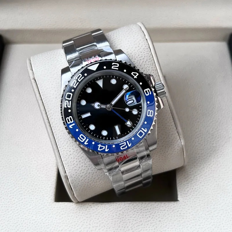 GMT Designer Mens Watch Multi Immor Luxury Watch Inter Milan Bezel High Quality 904L STRAP STRAP STRAP