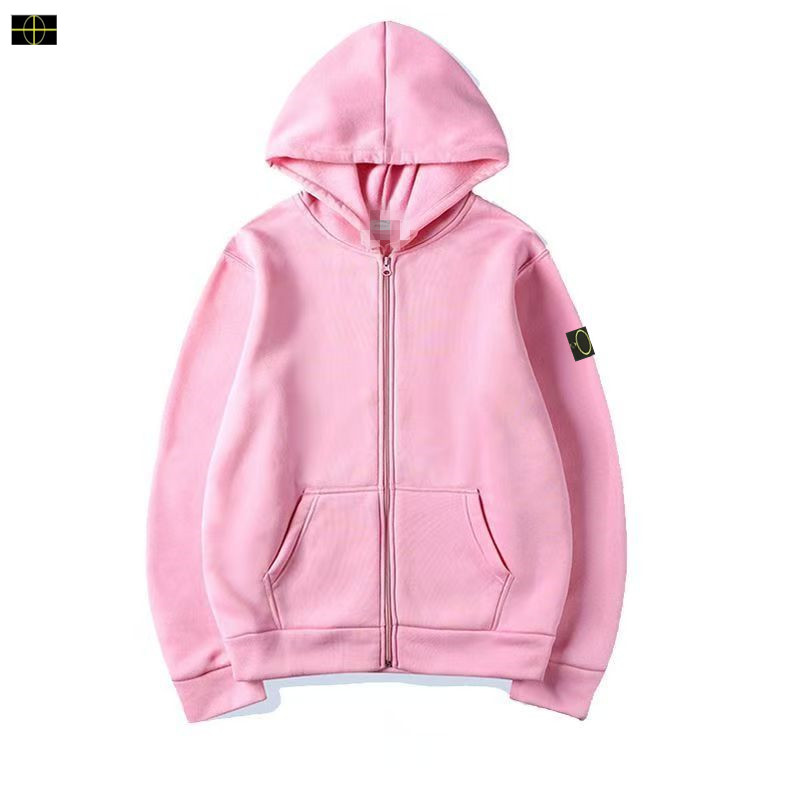 Designer's new stones unisex casual zipper sweatshirt jacket unisex hooded islands loose men's spring and autumn hooded casual sports top
