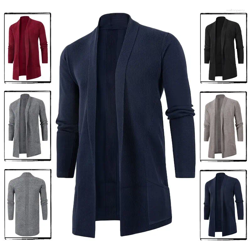 Men's Sweaters Autumn And Winter Fashion Solid Color Thickened Warm Cardigan Sweater Casual Loose Sports Large Size High Quality