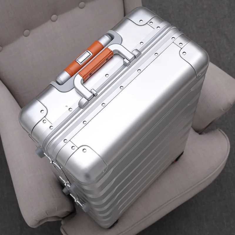 2024 New Trend All Aluminum Travel Luggage 20/24 Inch Carry-On Mens and Womens High-End Trolley Suitcase Student Hard Box W250805-image-1069931733