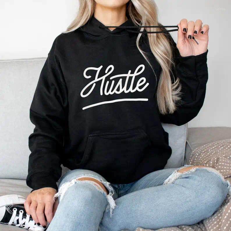 Women's Hoodies Sugarbaby Hustle Graphic Fashion Hoody Spring Autumn Cotton Hoodie Birthday Gift Sweater Long Sleeved Sweatshirt Drop Ship