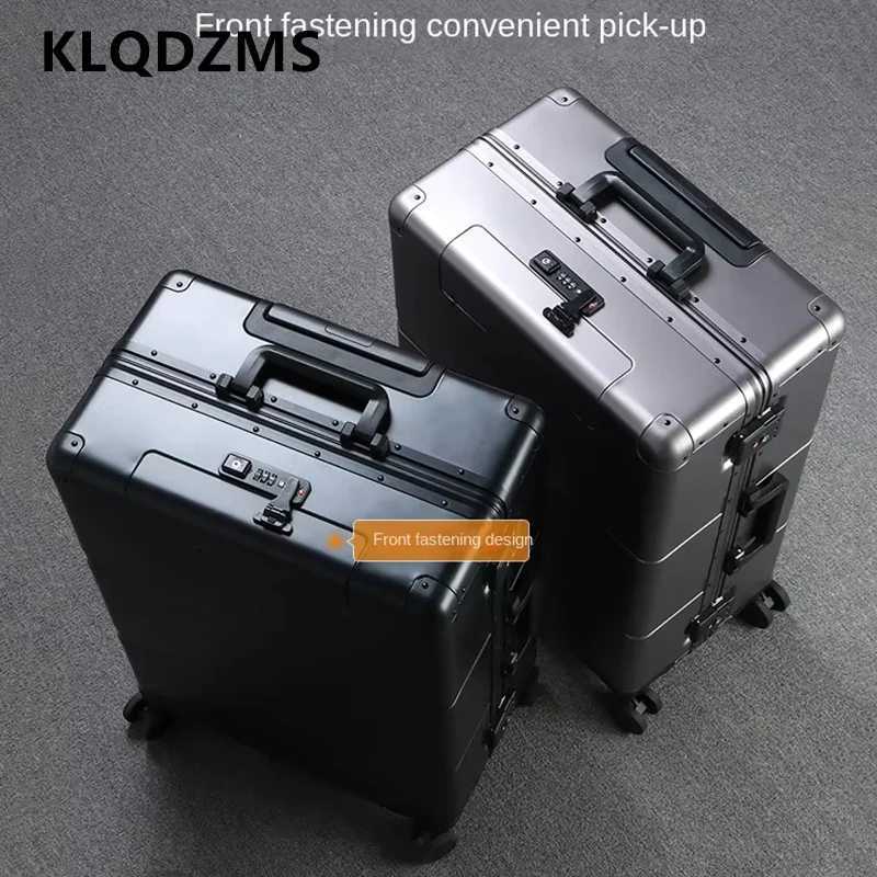 KLQDZMS The New 202428-inch Luggage All Aluminum Magnesium Alloy Boarding Box Large-capacity Business Trolley Case Suitcase W250805-image-1069931509