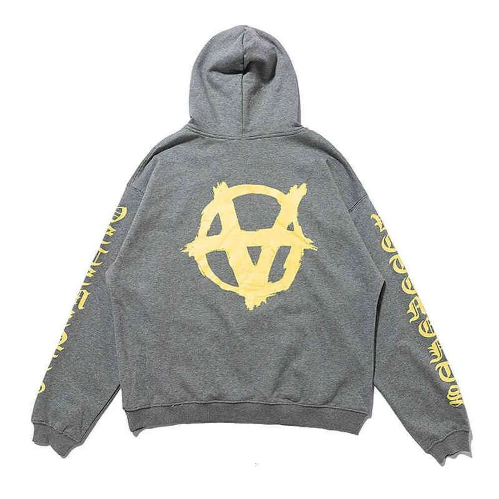 Vetmen Hoodie Anarchy High Street Hip Hop Graphic Letter Pattern Hoodies Men Women Best Quality Pure Cotton Sleeve Gothic Letters Sweatshirts Vtm Pu